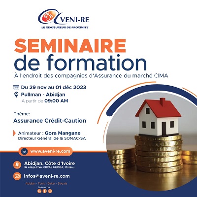 Séminaire de Formation du 29 novembre 2023 au 01 décembre 2023 à ABIDJAN, CÔTE D'IVOIRE